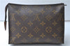Authentic Louis Vuitton Monogram Poche Toilette 19 M47544 Cosmetics Pouch 7195E