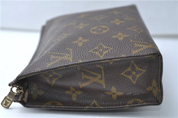 Authentic Louis Vuitton Monogram Poche Toilette 19 M47544 Cosmetics Pouch 7195E