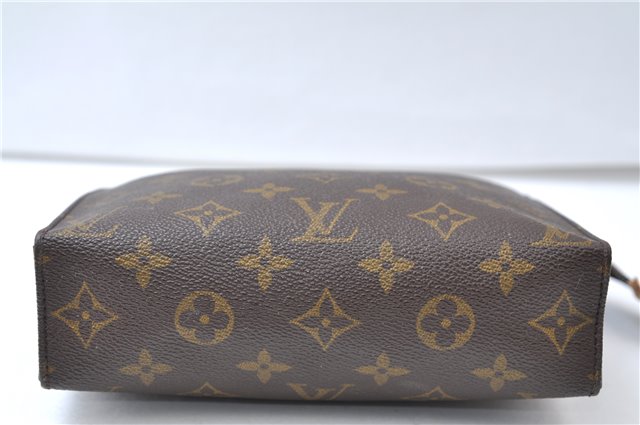 Authentic Louis Vuitton Monogram Poche Toilette 19 M47544 Cosmetics Pouch 7195E