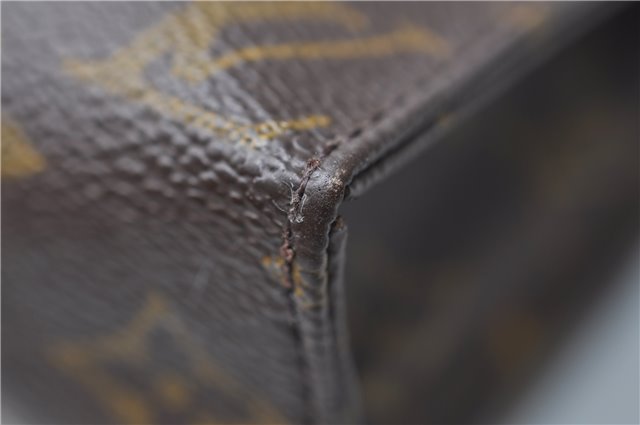 Authentic Louis Vuitton Monogram Poche Toilette 19 M47544 Cosmetics Pouch 7195E