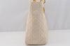 Authentic Christian Dior Lady Dior Lamb Skin Cannage 2Way Hand Bag White 7195I
