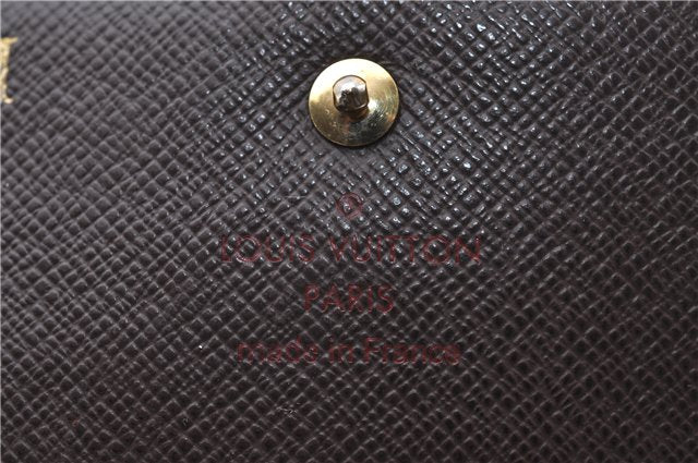 Authetic Louis Vuitton Damier Portefeuille Elise Trifold Wallet N61654 LV 7196D