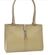 Authentic GUCCI Vintage Jackie Shoulder Hand Bag Leather 0021073 Beige 7196E