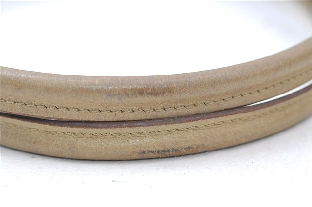 Authentic GUCCI Vintage Jackie Shoulder Hand Bag Leather 0021073 Beige 7196E