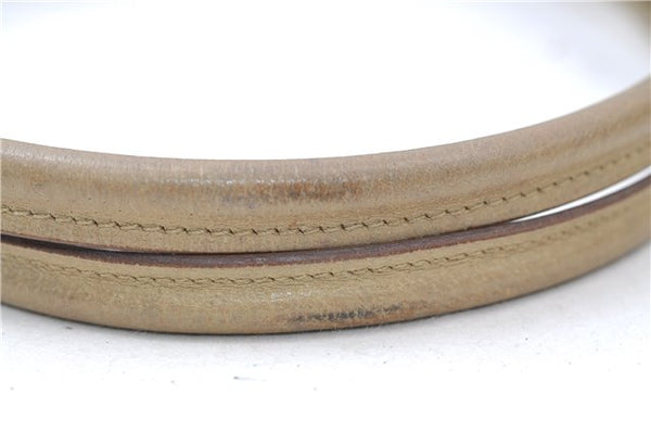 Authentic GUCCI Vintage Jackie Shoulder Hand Bag Leather 0021073 Beige 7196E