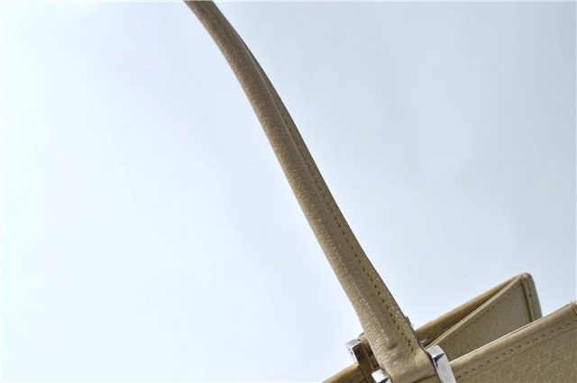 Authentic GUCCI Vintage Jackie Shoulder Hand Bag Leather 0021073 Beige 7196E