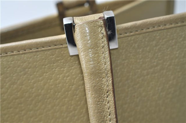 Authentic GUCCI Vintage Jackie Shoulder Hand Bag Leather 0021073 Beige 7196E