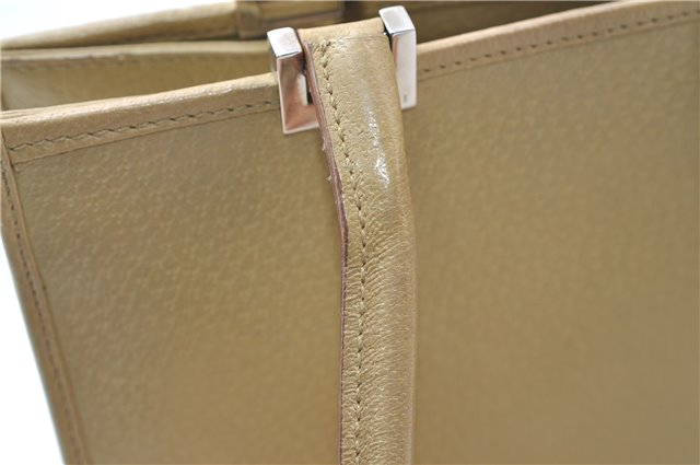 Authentic GUCCI Vintage Jackie Shoulder Hand Bag Leather 0021073 Beige 7196E