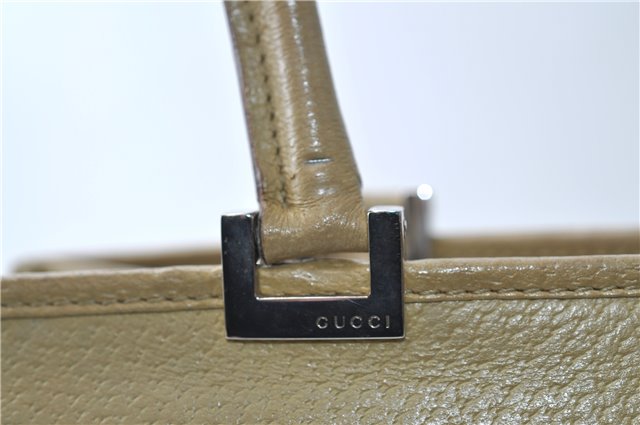 Authentic GUCCI Vintage Jackie Shoulder Hand Bag Leather 0021073 Beige 7196E