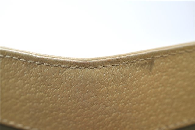 Authentic GUCCI Vintage Jackie Shoulder Hand Bag Leather 0021073 Beige 7196E