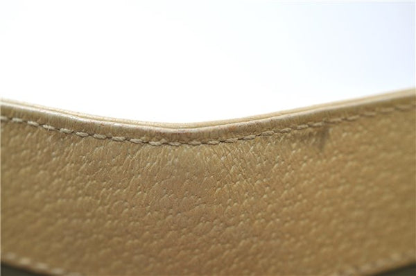 Authentic GUCCI Vintage Jackie Shoulder Hand Bag Leather 0021073 Beige 7196E