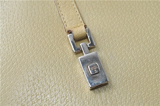 Authentic GUCCI Vintage Jackie Shoulder Hand Bag Leather 0021073 Beige 7196E