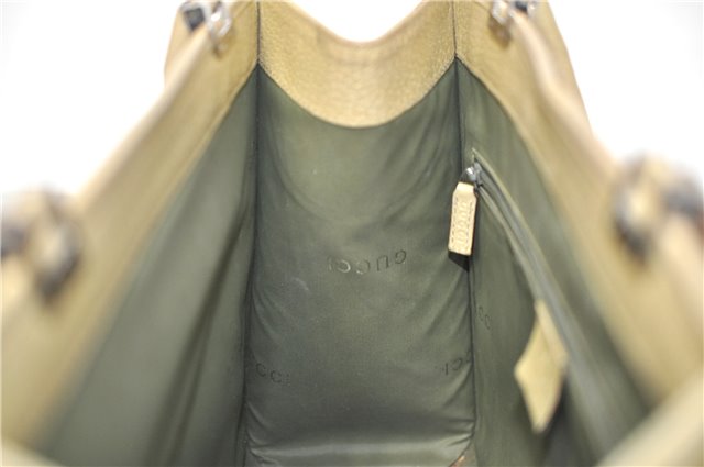 Authentic GUCCI Vintage Jackie Shoulder Hand Bag Leather 0021073 Beige 7196E