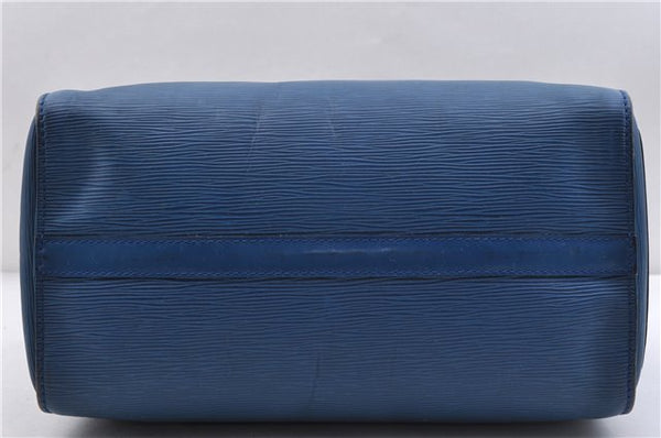 Authentic LOUIS VUITTON Epi Speedy 30 Hand Bag Blue M43005 LV 7197C