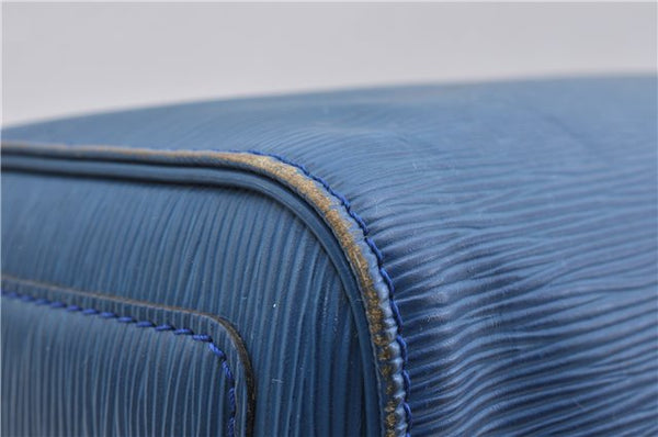 Authentic LOUIS VUITTON Epi Speedy 30 Hand Bag Blue M43005 LV 7197C