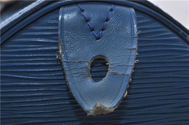 Authentic LOUIS VUITTON Epi Speedy 30 Hand Bag Blue M43005 LV 7197C