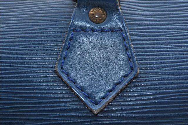 Authentic LOUIS VUITTON Epi Speedy 30 Hand Bag Blue M43005 LV 7197C