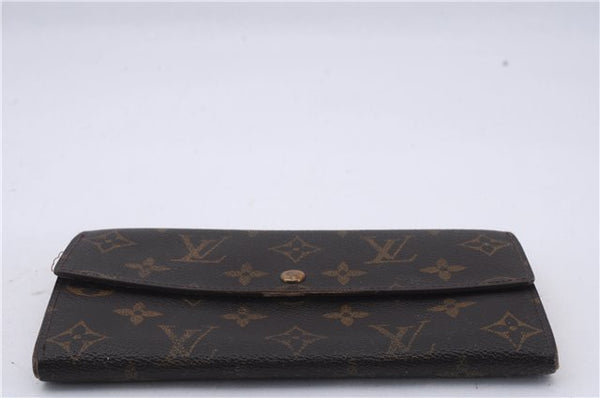 Authentic Louis Vuitton Monogram Long Bifold Wallet Purse 3Set LV 7197D