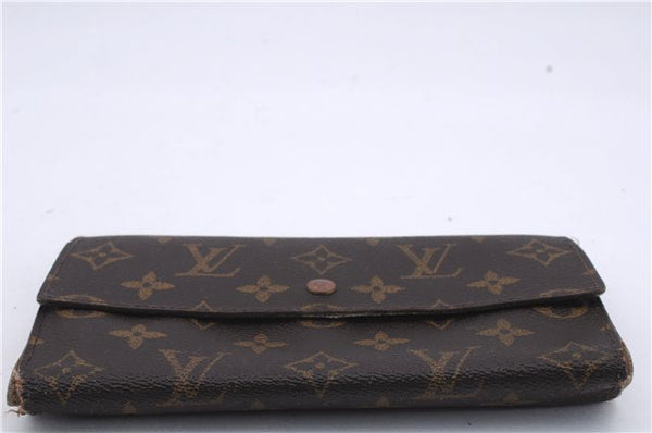 Authentic Louis Vuitton Monogram Long Bifold Wallet Purse 3Set LV 7197D