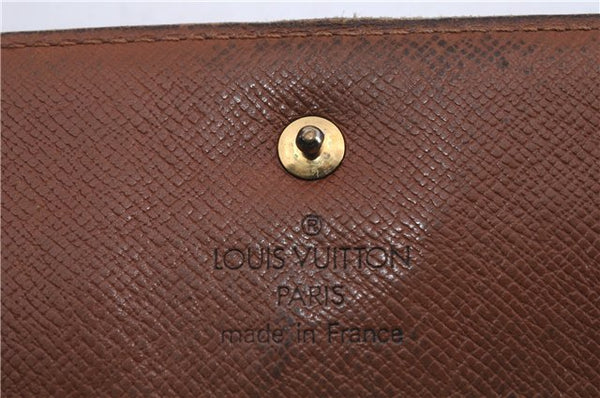 Authentic Louis Vuitton Monogram Long Bifold Wallet Purse 3Set LV 7197D