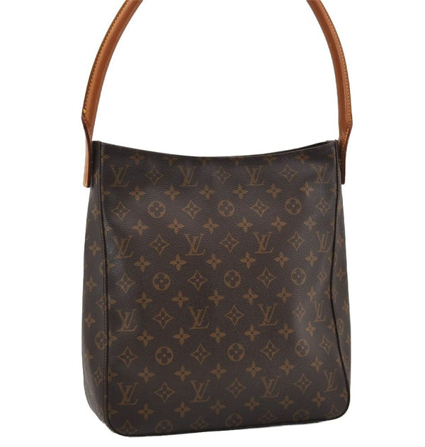 Authentic Louis Vuitton Monogram Looping GM Shoulder Bag M51145 LV 7197I