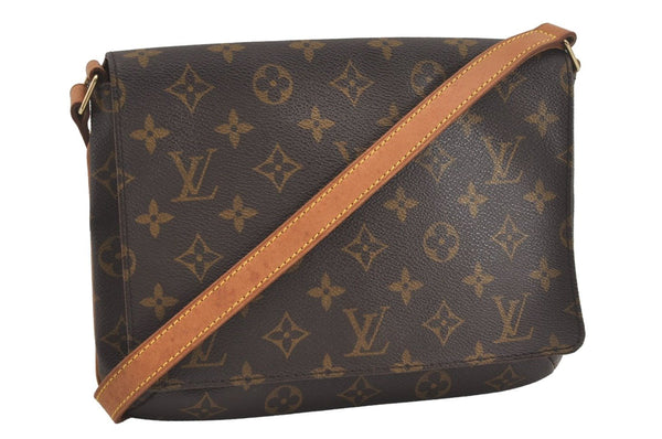 Authentic Louis Vuitton Monogram Musette Tango Shoulder Bag M51257 LV 7198I