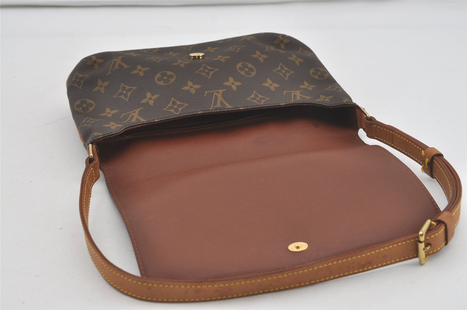Authentic Louis Vuitton Monogram Musette Tango Shoulder Bag M51257 LV 7198I