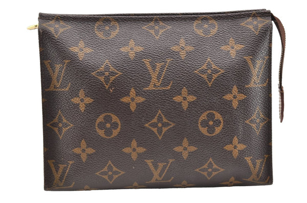 Authentic Louis Vuitton Monogram Poche Toilette 19 M47544 Cosmetics Pouch 7202I