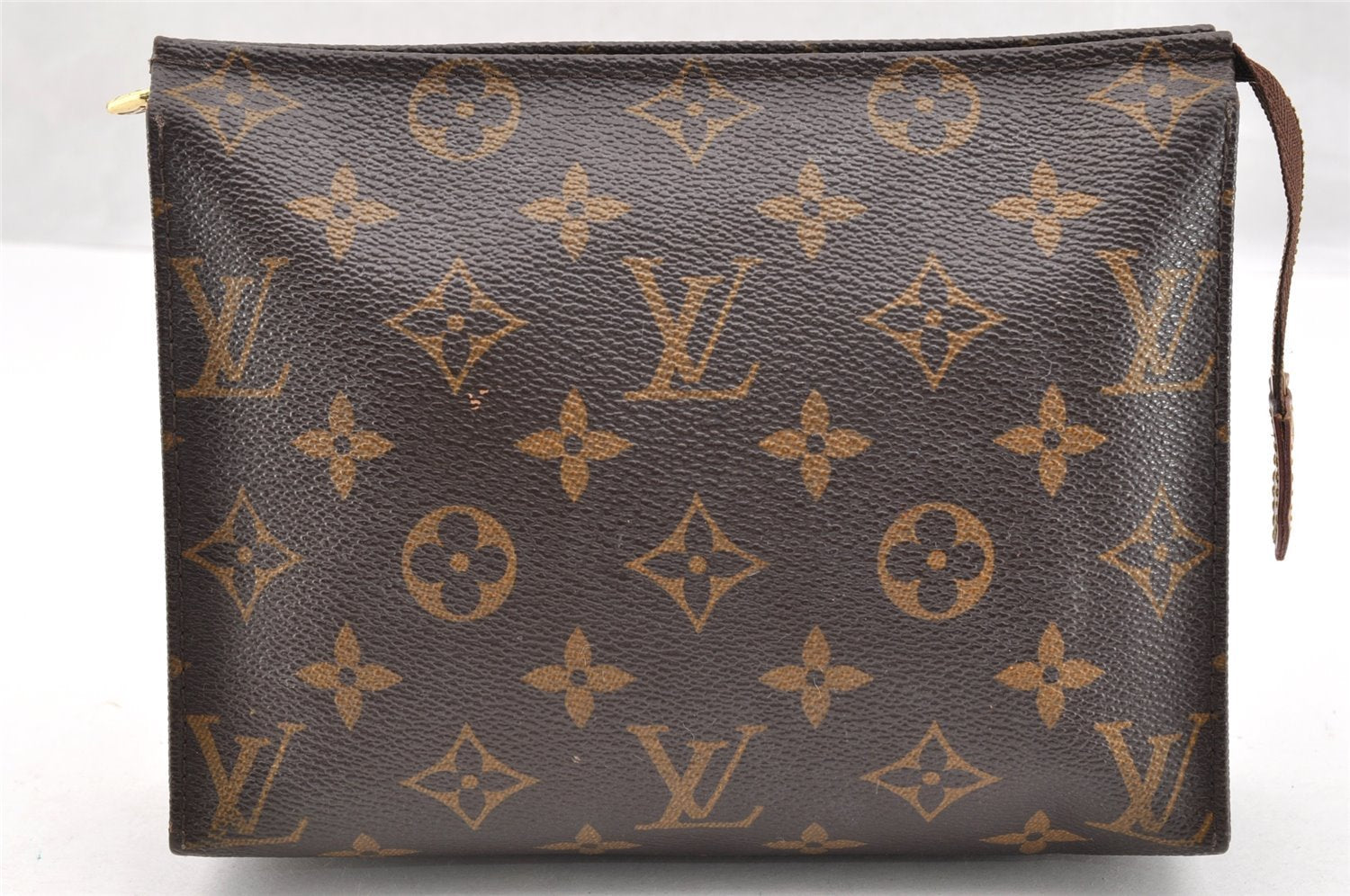 Authentic Louis Vuitton Monogram Poche Toilette 19 M47544 Cosmetics Pouch 7202I