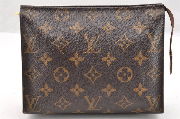 Authentic Louis Vuitton Monogram Poche Toilette 19 M47544 Cosmetics Pouch 7202I