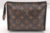 Authentic Louis Vuitton Monogram Poche Toilette 19 M47544 Cosmetics Pouch 7202I