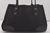 Authentic GUCCI Sherry Line Princy Ribbon Tote Bag GG Canvas Leather Black 7204I