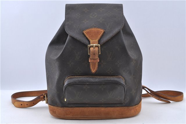 Authentic LOUIS VUITTON Monogram Montsouris MM Backpack M51136 LV 7206C