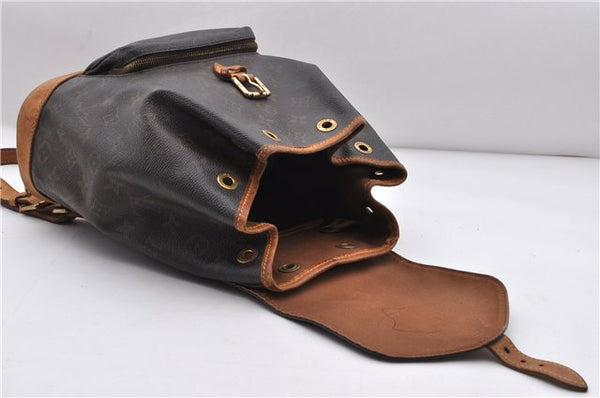 Authentic LOUIS VUITTON Monogram Montsouris MM Backpack M51136 LV 7206C