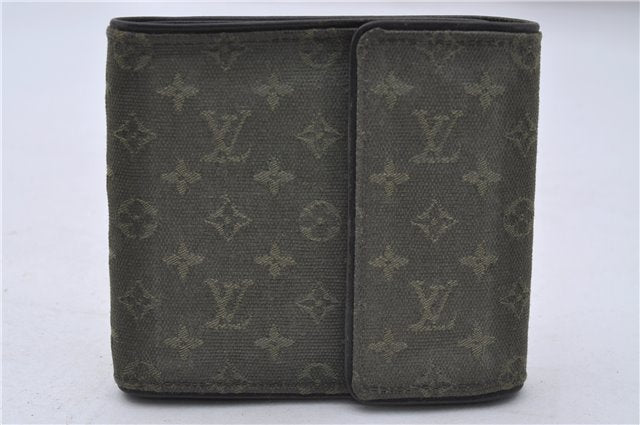 Louis Vuitton Monogram Mini Porte Billet Carte Credit Monnaie Wallet Green 7206D