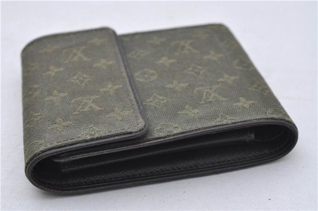 Louis Vuitton Monogram Mini Porte Billet Carte Credit Monnaie Wallet Green 7206D