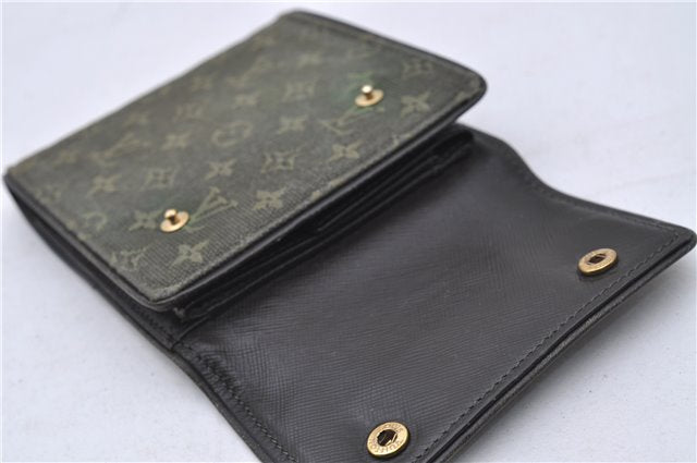 Louis Vuitton Monogram Mini Porte Billet Carte Credit Monnaie Wallet Green 7206D