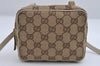 Authentic GUCCI Shoulder Cross Body Bag Purse GG Canvas Leather Brown 7206I