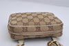 Authentic GUCCI Shoulder Cross Body Bag Purse GG Canvas Leather Brown 7206I