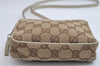Authentic GUCCI Shoulder Cross Body Bag Purse GG Canvas Leather Brown 7206I