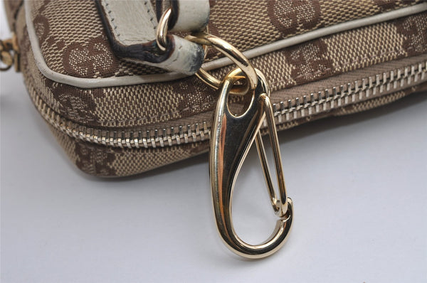 Authentic GUCCI Shoulder Cross Body Bag Purse GG Canvas Leather Brown 7206I