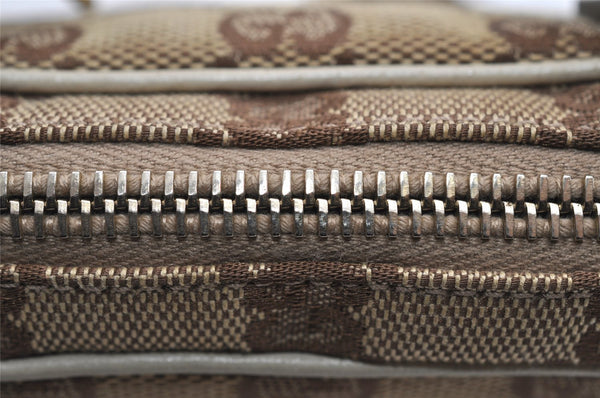 Authentic GUCCI Shoulder Cross Body Bag Purse GG Canvas Leather Brown 7206I