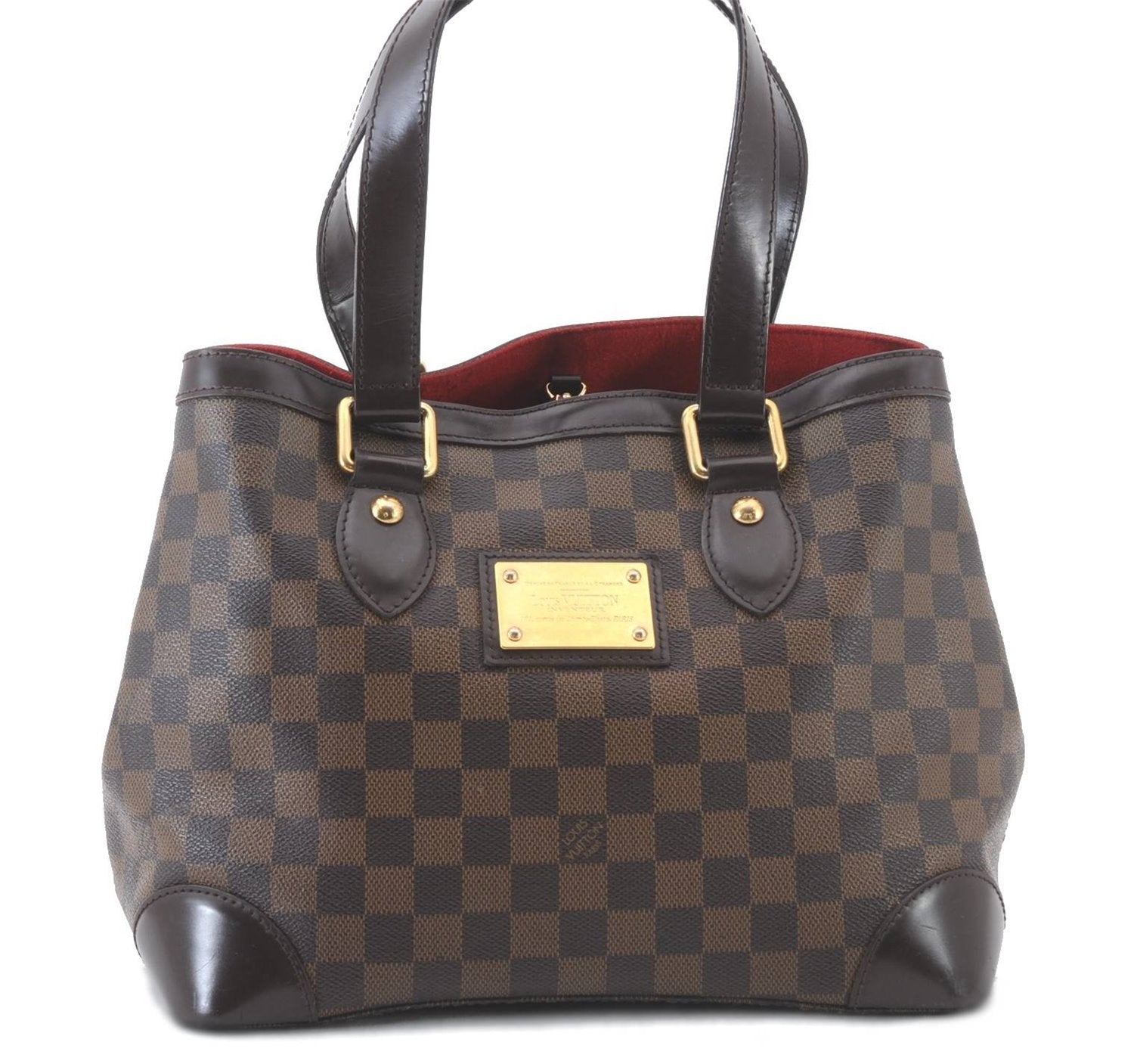 Authentic LOUIS VUITTON Damier Hampstead PM Shoulder Tote Bag N51205 LV 7207C