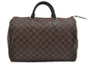 Authentic Louis Vuitton Damier Speedy 35 Hand Boston Bag Purse N41523 LV 7207I