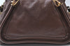 Authentic Chloe Paraty Large Vintage 2Way Shoulder Hand Bag Leather Brown 7208E