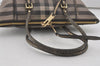 Authentic BURBERRY Vintage Check Shoulder Tote Bag PVC Leather Brown 7209I