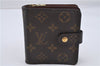 Authentic Louis Vuitton Monogram Compact Zip Bifold Wallet Purse M61667 LV 7211E