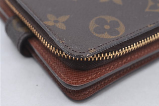 Authentic Louis Vuitton Monogram Compact Zip Bifold Wallet Purse M61667 LV 7211E