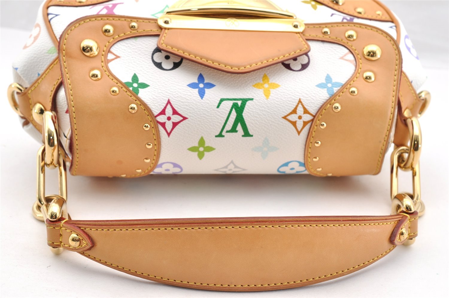 Auth Louis Vuitton Monogram Multicolor Marilyn Shoulder Bag M40127 White 7211I