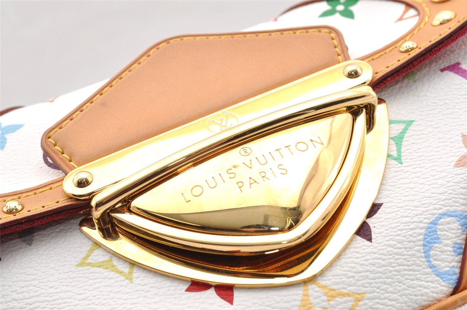 Auth Louis Vuitton Monogram Multicolor Marilyn Shoulder Bag M40127 White 7211I